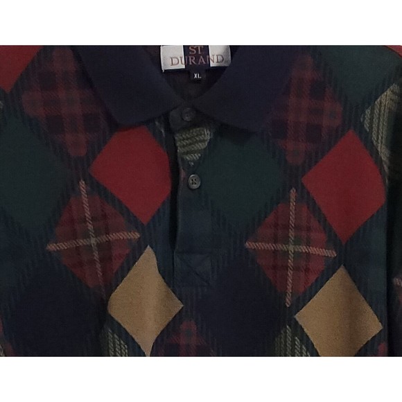 St. Durand Long Sleeve Sweater Men's Size XL Diamond Print - Picture 3 of 6